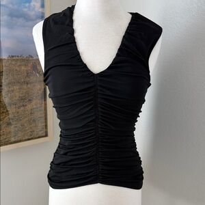 a new day Black Ruched Women's Blouse